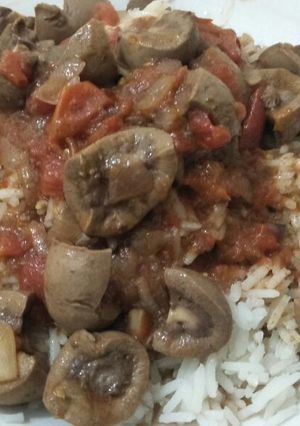 A picture of Kidney stewed with rice.