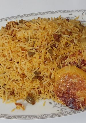 عکسی از دستور لوبیا پلو