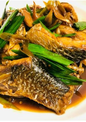 青蒜麻油燒烏魚 的食譜成品照片