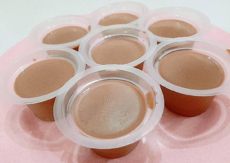 35. Puding puyo coklat lembut
