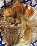 Tôm🦐catfish🐟 nướng