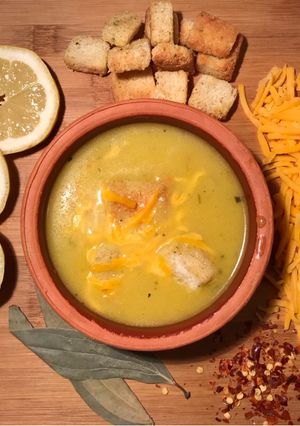 صورة لوصفة شوربة الكراث بجبن الشيدر