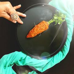 A picture of Gajar halwa Carrot halwa.