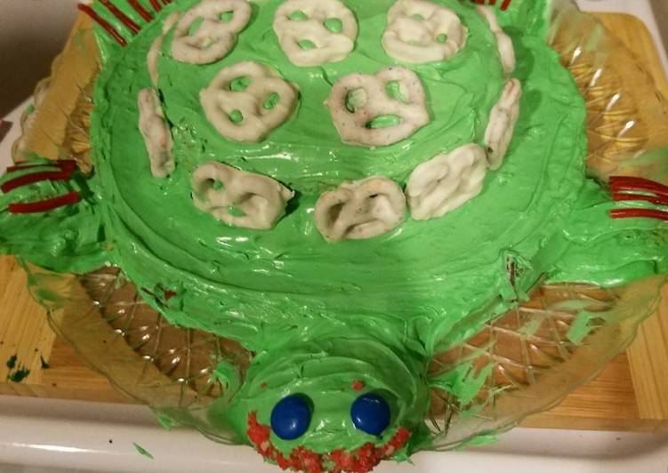Easiest Way to Make Homemade Turtle shape cake