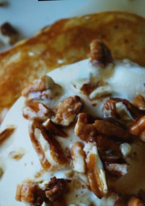 A picture of Apple Cinnamon Protein Pancakes.