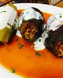 Zucchini y berenjenas rellenas vegetarianas