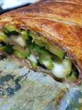 Zucchini, Ham, and Fontina Puff Pastry Roll