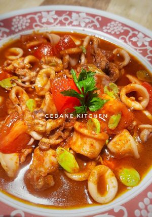 Foto resep Tumis Cumi Petai Pedas