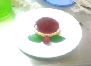 Una foto de Mousse de durazno