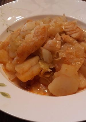 Una foto de Col con bacalao