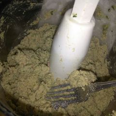 A picture of Cilantro cheese stuffed chicken nuggets.