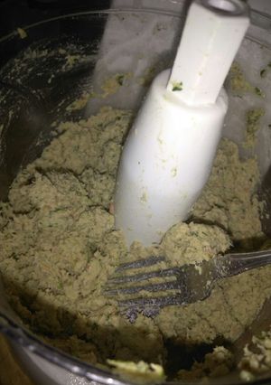 A picture of Cilantro cheese stuffed chicken nuggets.