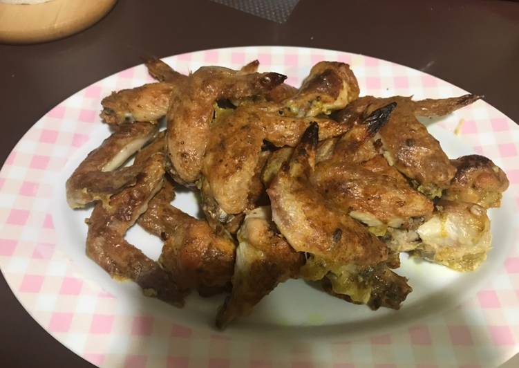 Alitas de pollo al curry