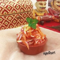 A picture of Raw mango onion kachumber salad.
