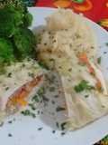 Pescado envuelto en repollo
