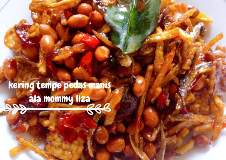 Resep Kering tempe teribol pedas manis Anti Gagal