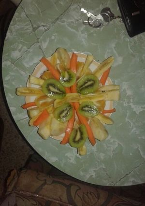 صورة لوصفة سلطه فواكه 🍊🍌🍎