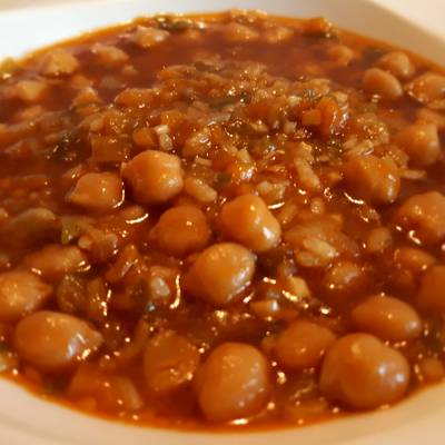 Potaje vegano de garbanzos y arroz Receta de Disfruta cocinando con  Fernando - Cookpad