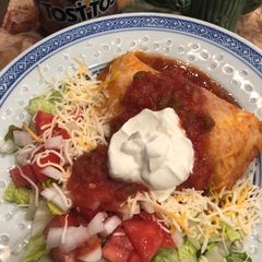 A picture of Chicken or Turkey Enchilada Casserole.