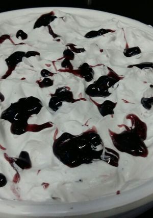 A picture of Blueberry mousse.