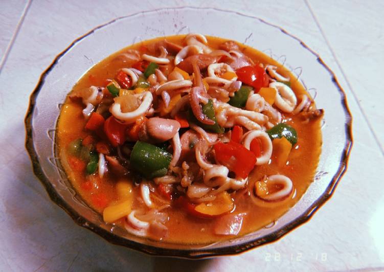 Resep Cumi kuah pedas, Bisa Manjain Lidah