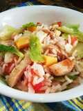 Ensalada con Pollo, Arroz y Quesos