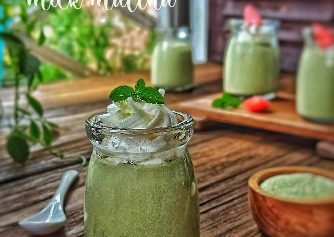 Cara Gampang Membuat Pudding Coconut milk matcha, Enak Banget