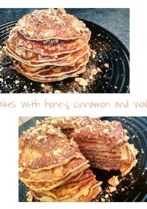 Φωτογραφία της συνταγής Pancakes με μέλι, καρύδια και κανέλα 🥞