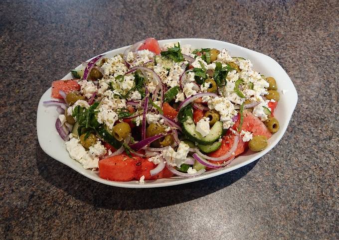 Steps to Make Ultimate Watermelon Greek Salad