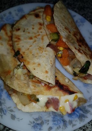 Una foto de Quesadilla vegetariana