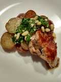 Pork tenderloin with marsala pan sauce and pine nut gremolata