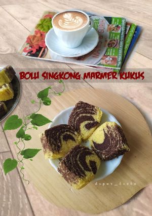 Foto resep Bolu Singkong Marmer Kukus @dapur_kueku