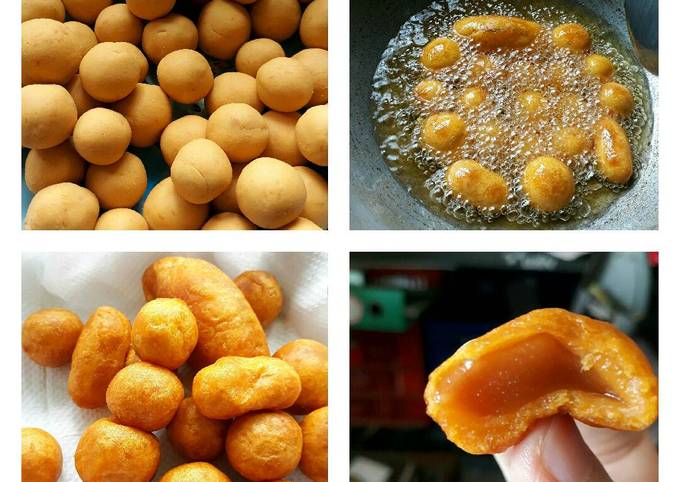 Resep Bola Ubi isi Kue Keranjang oleh Febryani Chourmain