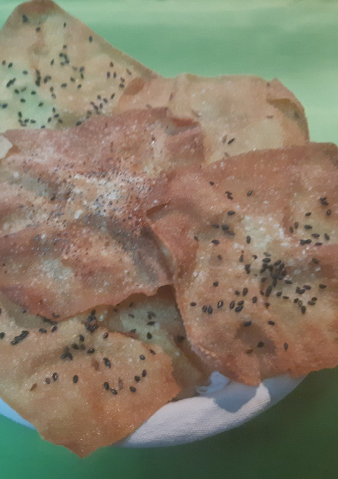 Una foto de Crujientes especiados de pasta wonton