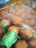 Albóndigas de choco a la hierbabuena