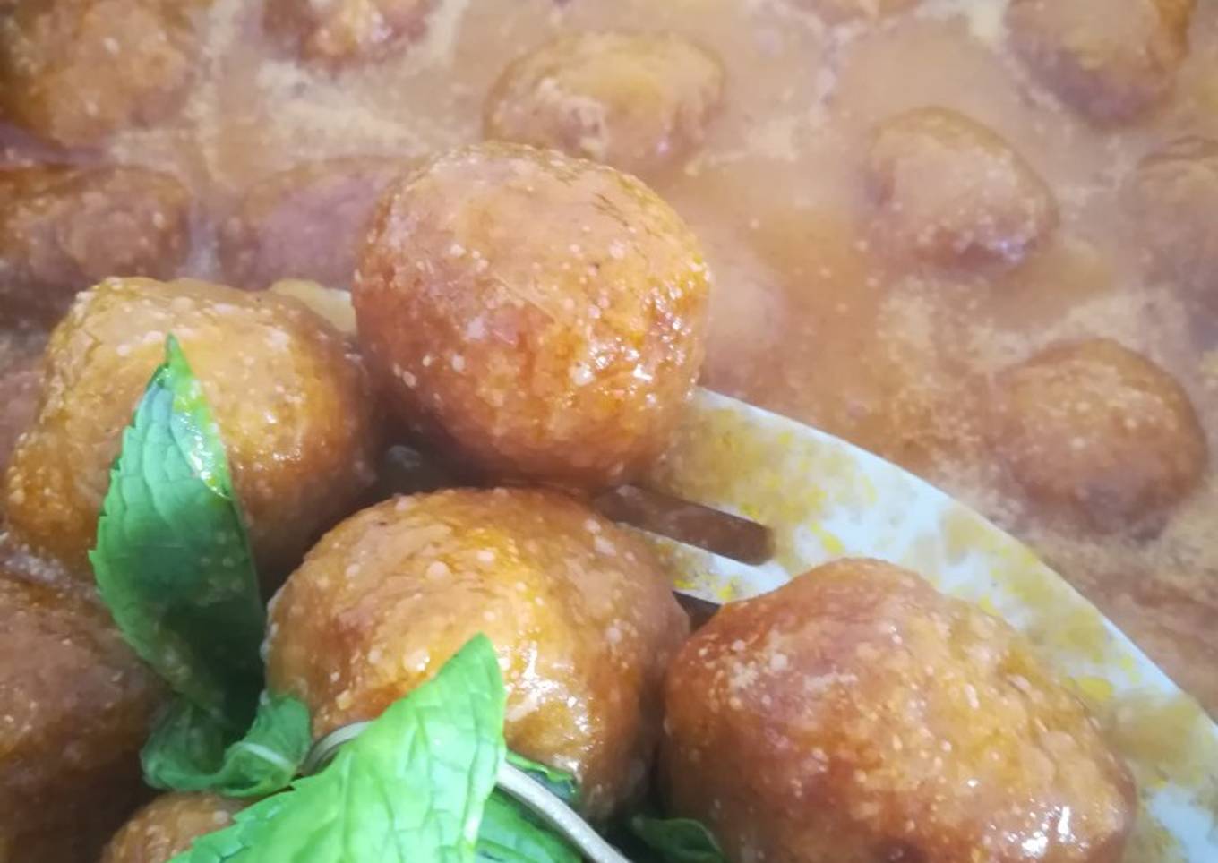 Albóndigas de choco a la hierbabuena