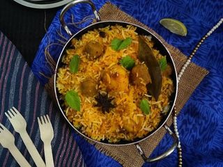 No Onion No Garlic Biryani : Soya Chunks Biryani