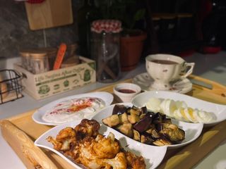 زهرة وباذنجان بالقلاية الهوائية