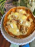 Tarta integral de calabaza brie y cebollas caramelizadas