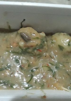 A picture of Nsala soup.
