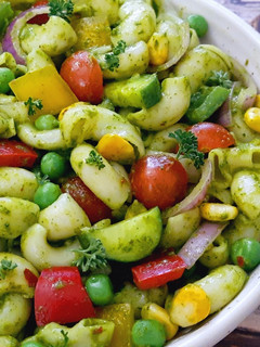 A picture of Vegan Chimichurri Cold Pasta Salad.