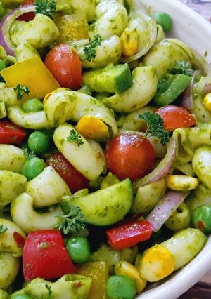 A picture of Vegan Chimichurri Cold Pasta Salad.