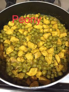 عکسی از دستور 🍲خوراک مرغ و نخود سبز 🍲