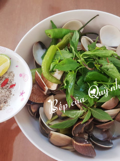 Hình của món Nghêu hấp sả.