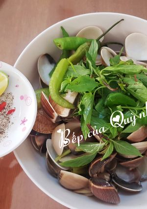 Hình của món Nghêu hấp sả.
