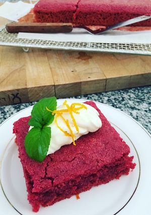 Una foto de Torta húmeda de remolacha