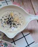 Chè chuối chưng mè rang