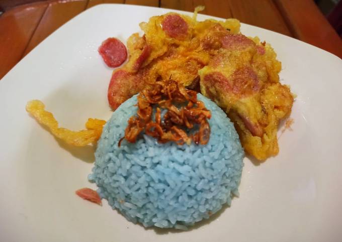 Resep Blue Rice / Nasi Biru yang Lezat Sekali