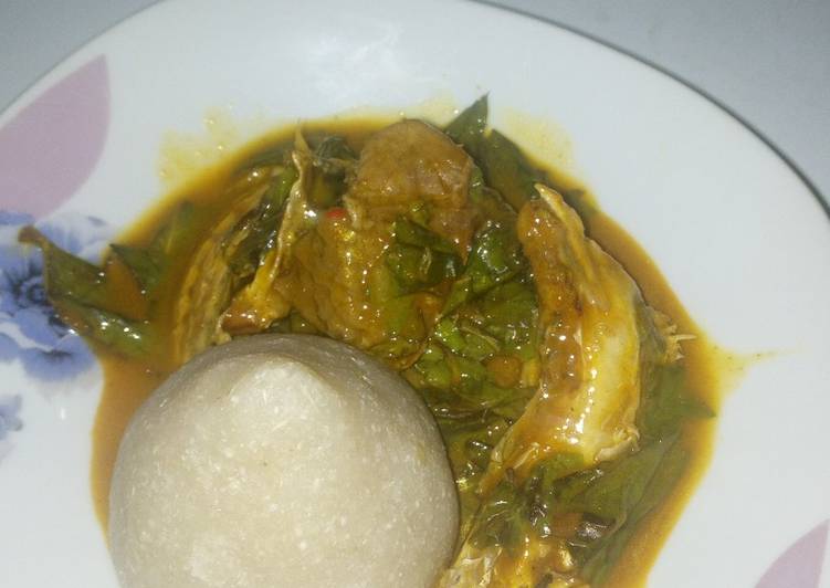 Akwukworo Oho (Ora soup)