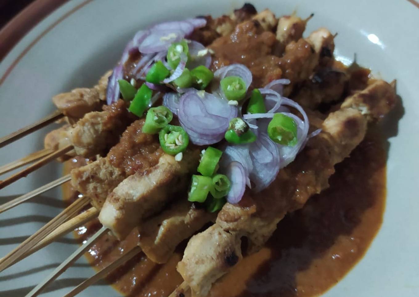 Cara Gampang Membuat Sate ayam sambal kacang, Enak Banget